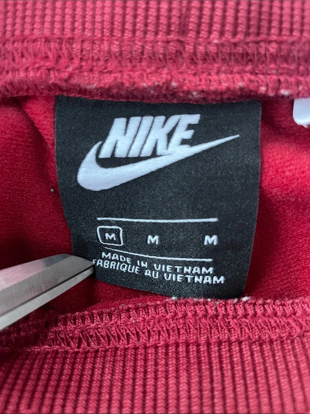 Nike Women’s Burgundy Joggers with Pink Piping Medium